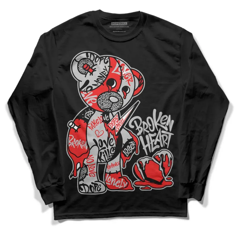 AJ Spizike Bred DopeSkill Long Sleeve T-Shirt Broken Heart Graphic sold by DopeSkill