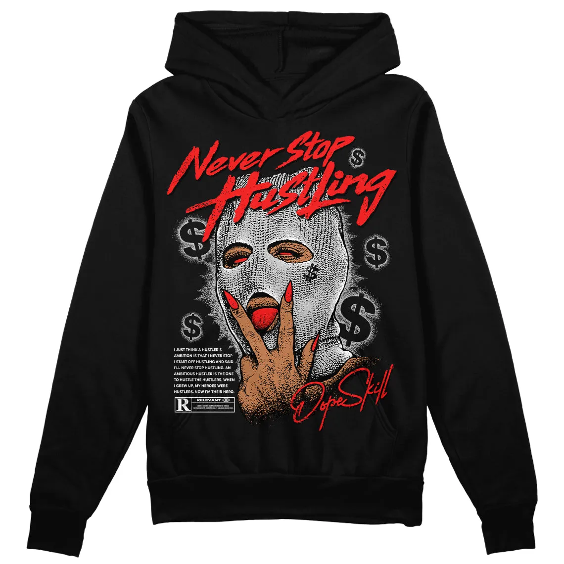 AJ Spizike Bred DopeSkill Hoodie Sweatshirt Never Stop Hustling Graphic sold by DopeSkill