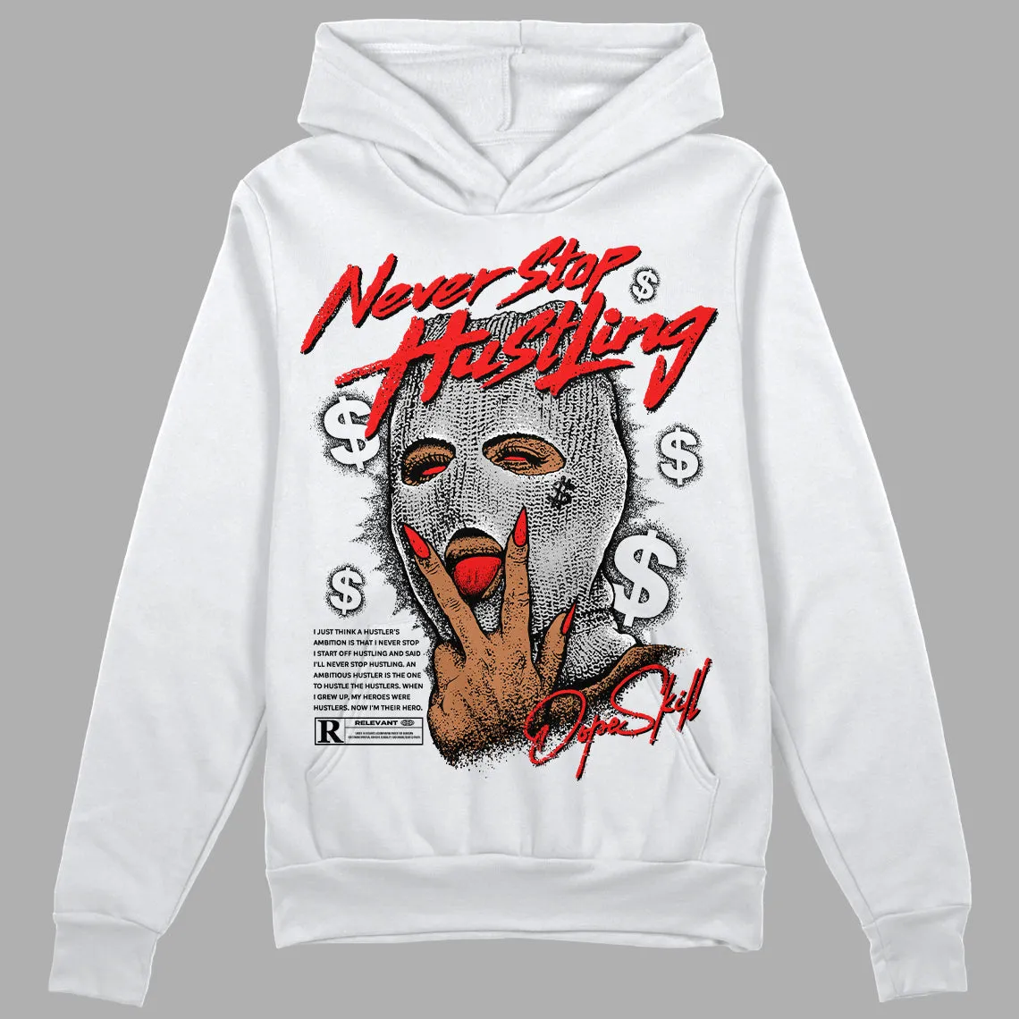 AJ Spizike Bred DopeSkill Hoodie Sweatshirt Never Stop Hustling Graphic sold by DopeSkill product image thumbnail 2