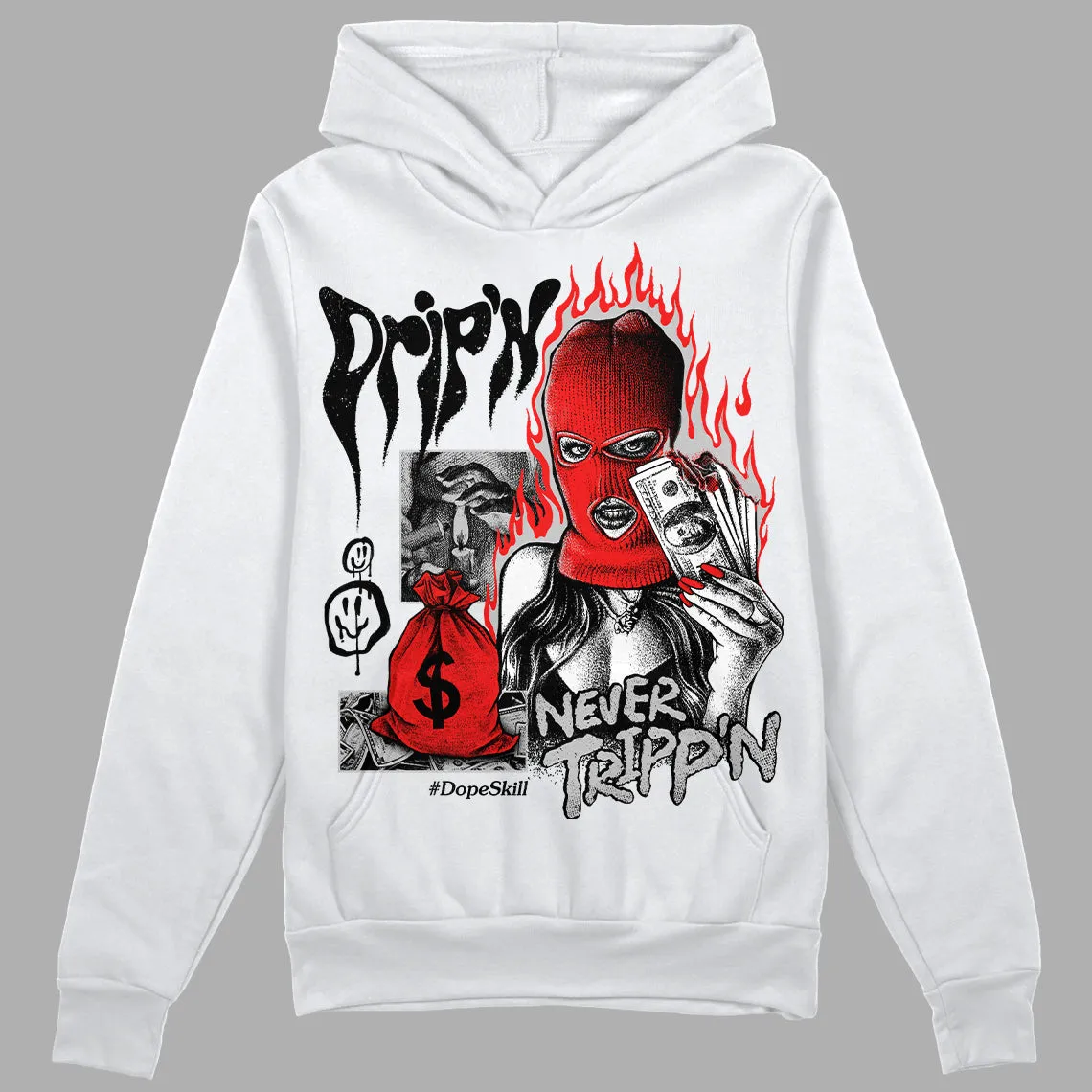 AJ Spizike Bred DopeSkill Hoodie Sweatshirt Drip'n Never Tripp'n Graphic sold by DopeSkill product image thumbnail 2
