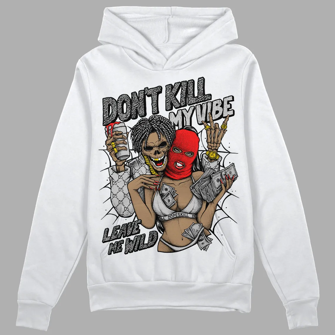 AJ Spizike Bred DopeSkill Hoodie Sweatshirt Don't Kill My Vibe Graphic sold by DopeSkill product image thumbnail 2