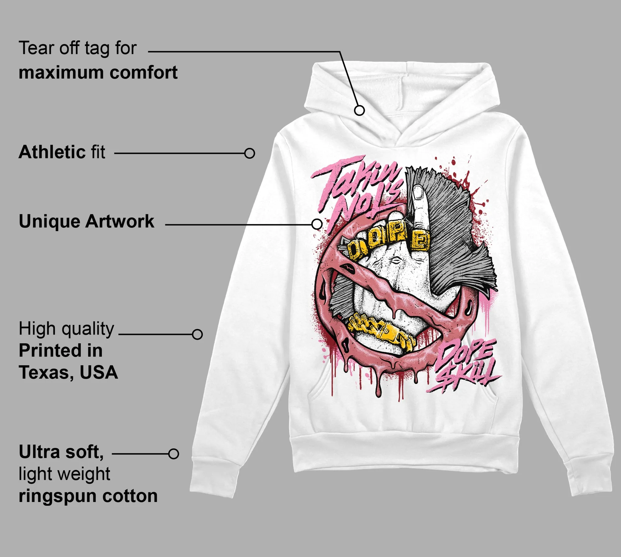 Valentine's Day Collection DopeSkill Hoodie Sweatshirt Takin No L's Graphic sold by DopeSkill product image thumbnail 3