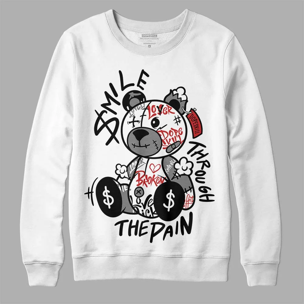 "Black/White" 1s DopeSkill Sweatshirt Smile Through The Pain Graphic sold by DopeSkill product image thumbnail 2