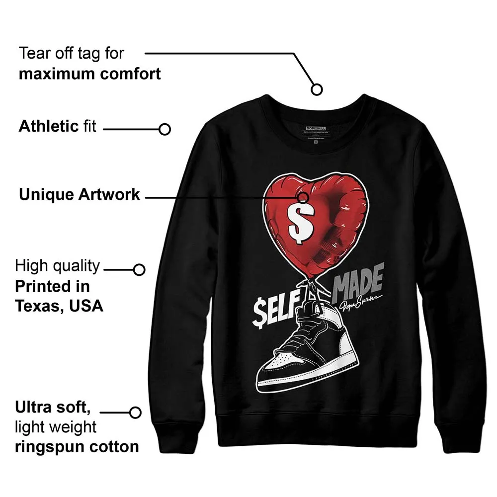 "Black/White" 1s DopeSkill Sweatshirt Self Made Graphic sold by DopeSkill product image thumbnail 3