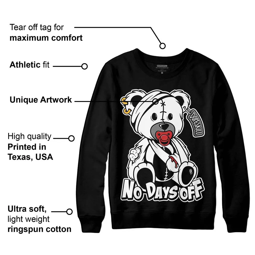 "Black/White" 1s DopeSkill Sweatshirt Hurt Bear Graphic sold by DopeSkill product image thumbnail 3