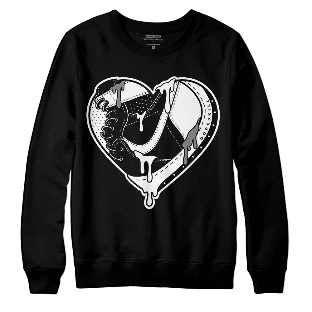 "Black/White" 1s DopeSkill Sweatshirt Heart Jordan 1 Graphic sold by DopeSkill