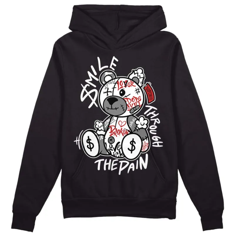"Black/White" 1s DopeSkill Hoodie Sweatshirt Smile Through The Pain Graphic sold by DopeSkill