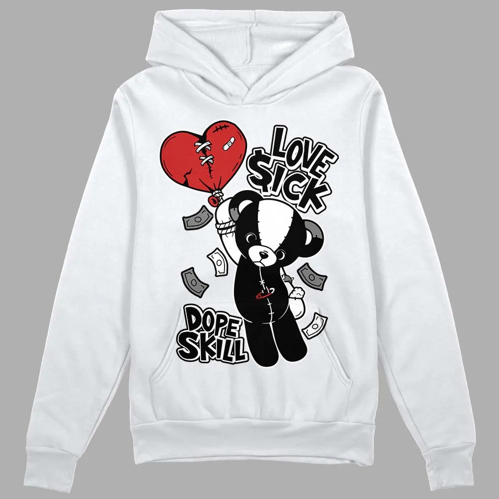 "Black/White" 1s DopeSkill Hoodie Sweatshirt Love Sick Graphic sold by DopeSkill product image thumbnail 2