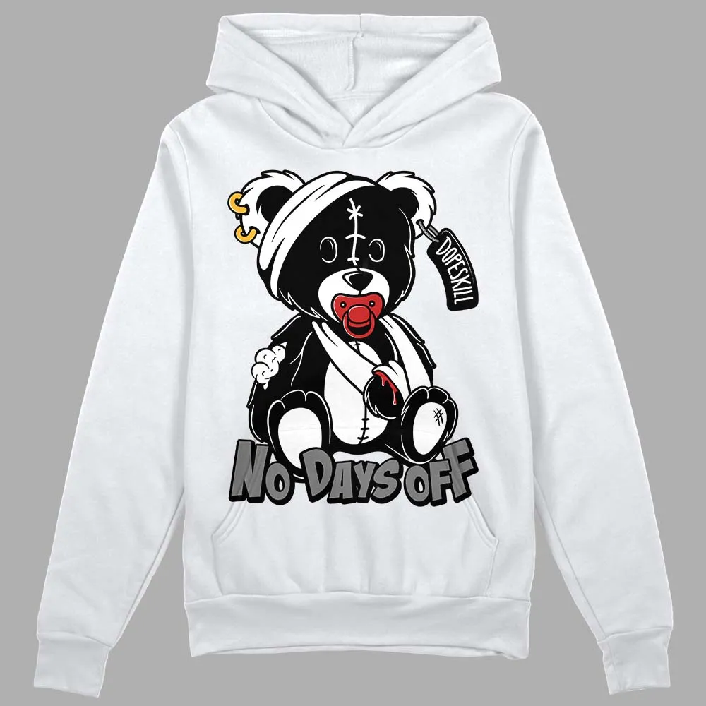 "Black/White" 1s DopeSkill Hoodie Sweatshirt Hurt Bear Graphic sold by DopeSkill product image thumbnail 2