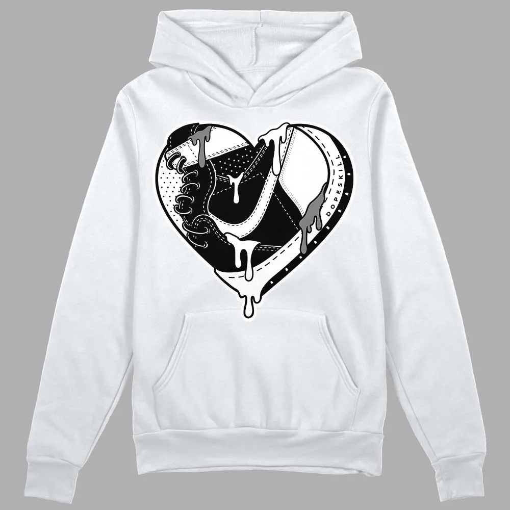"Black/White" 1s DopeSkill Hoodie Sweatshirt Heart Jordan 1 Graphic sold by DopeSkill product image thumbnail 2