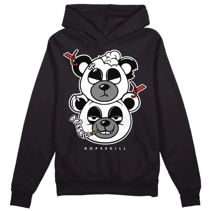 "Black/White" 1s DopeSkill Hoodie Sweatshirt New Double Bear Graphic sold by DopeSkill