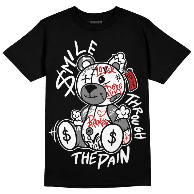 "Black/White" 1s DopeSkill T-Shirt Smile Through The Pain Graphic sold by DopeSkill