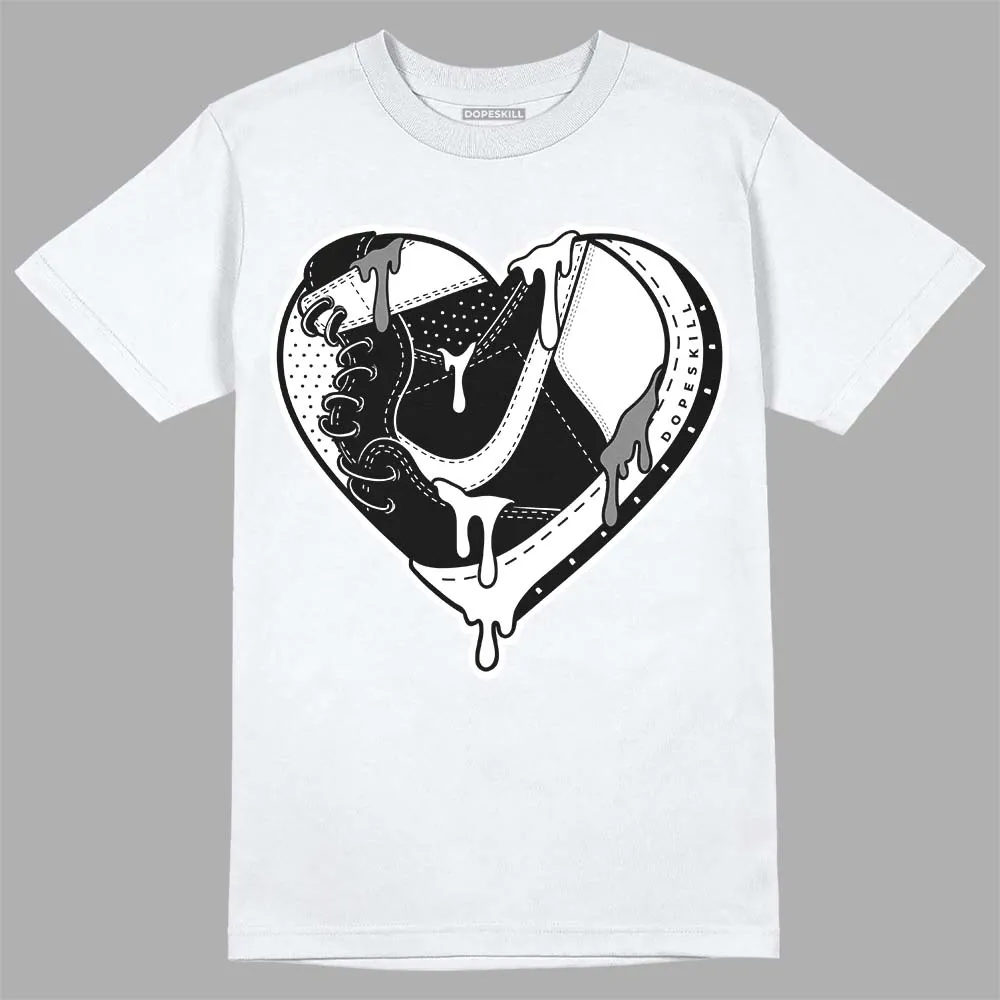 "Black/White" 1s DopeSkill T-Shirt Heart Jordan 1 Graphic sold by DopeSkill product image thumbnail 2