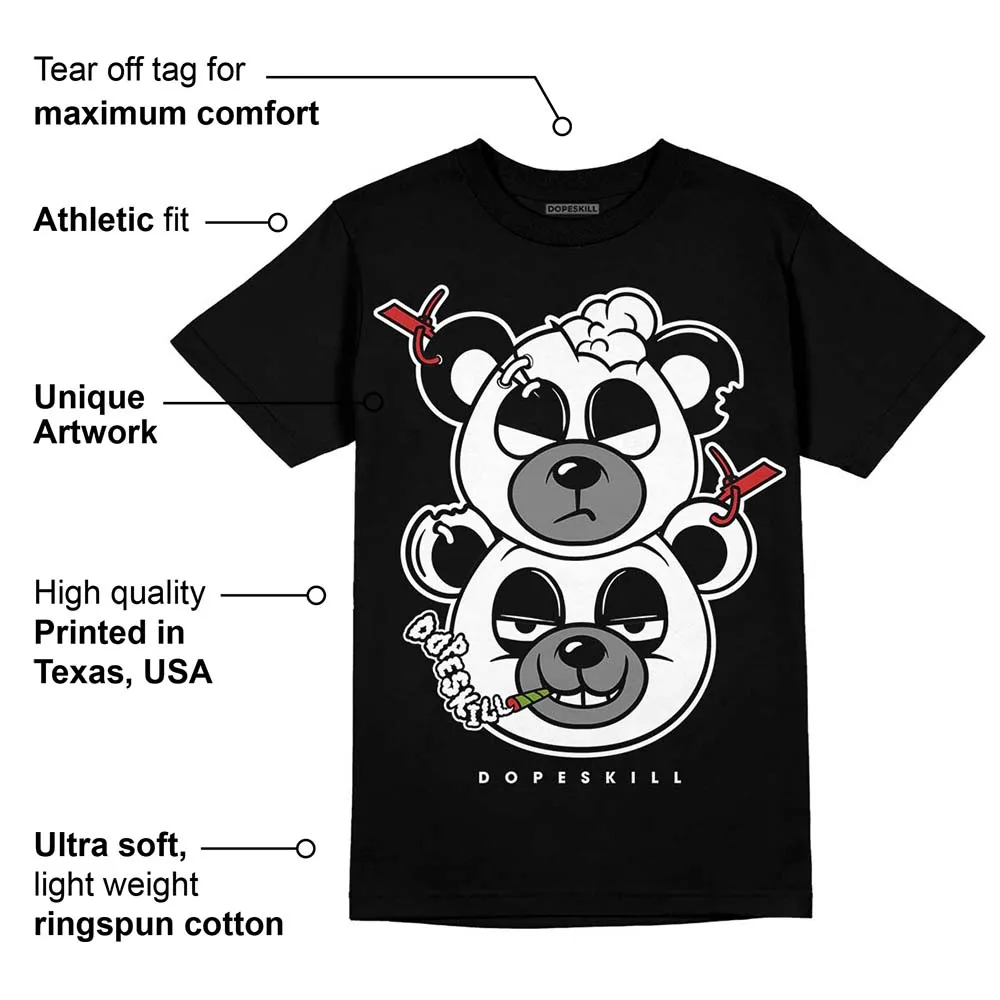 "Black/White" 1s DopeSkill T-Shirt New Double Bear Graphic sold by DopeSkill product image thumbnail 3