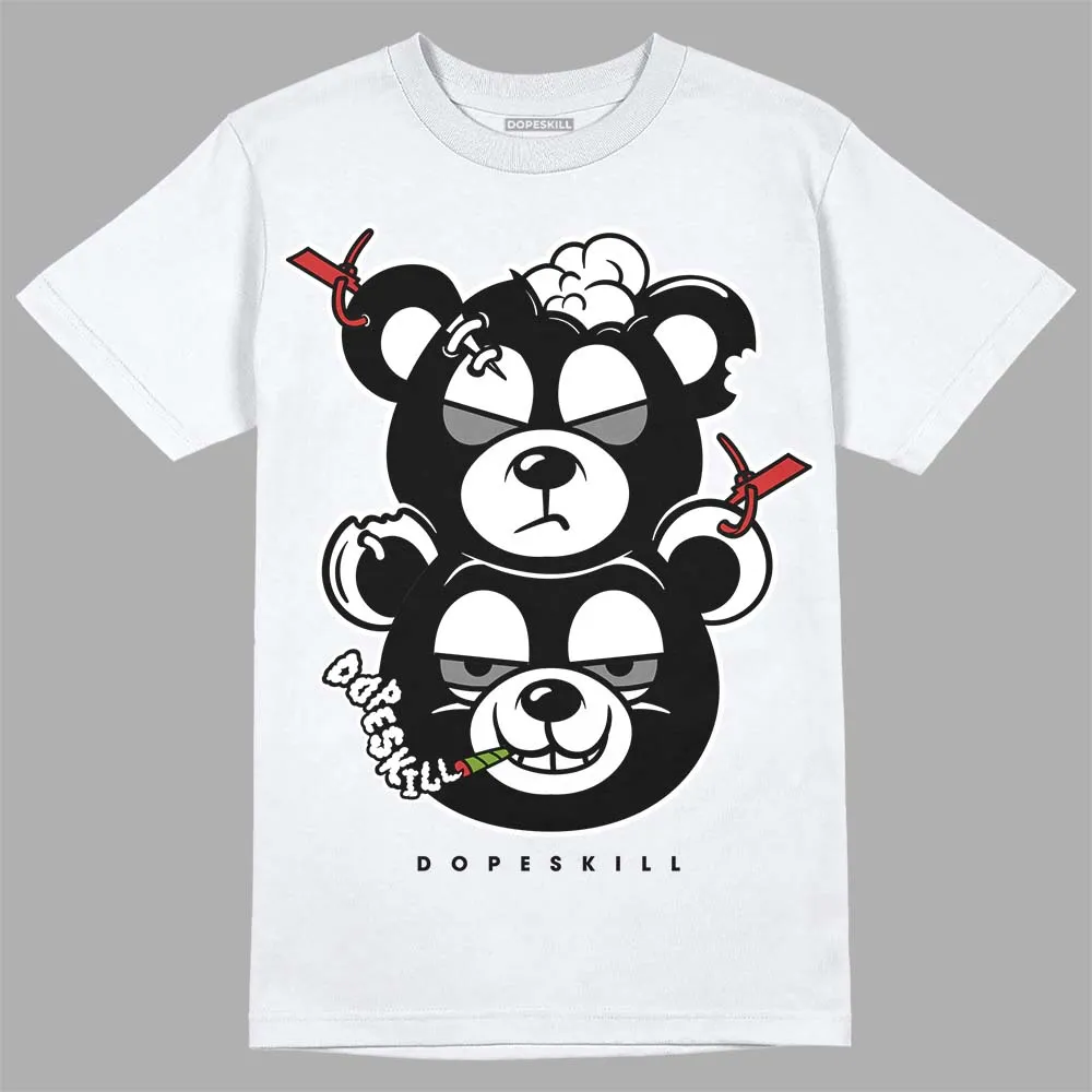 "Black/White" 1s DopeSkill T-Shirt New Double Bear Graphic sold by DopeSkill product image thumbnail 2