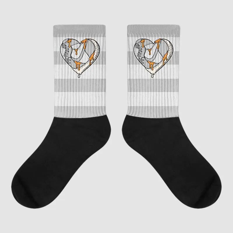 Dunk Cool Grey DopeSkill Sublimated Socks Horizontal Stripes Graphic sold by DopeSkill