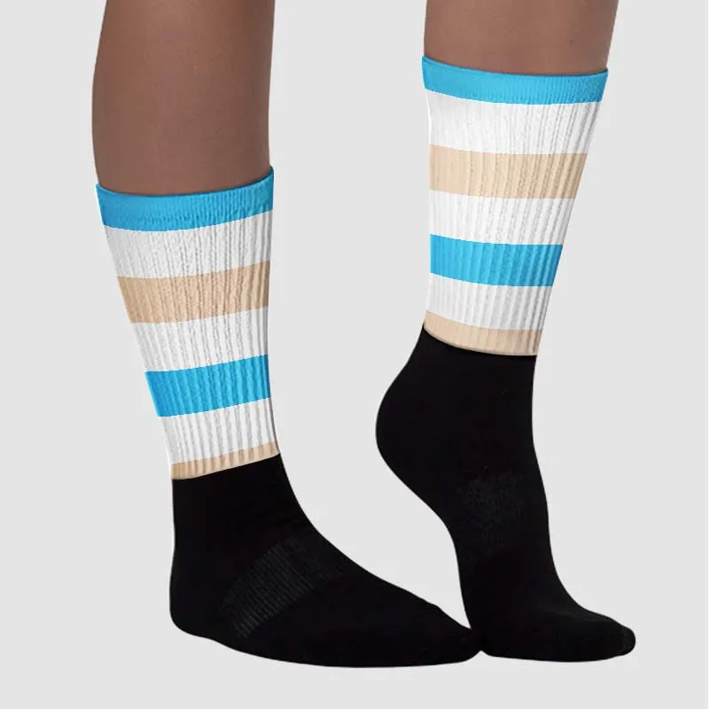 Sail Black 2s DopeSkill Sublimated Socks Horizontal Stripes Graphic sold by DopeSkill product image thumbnail 3