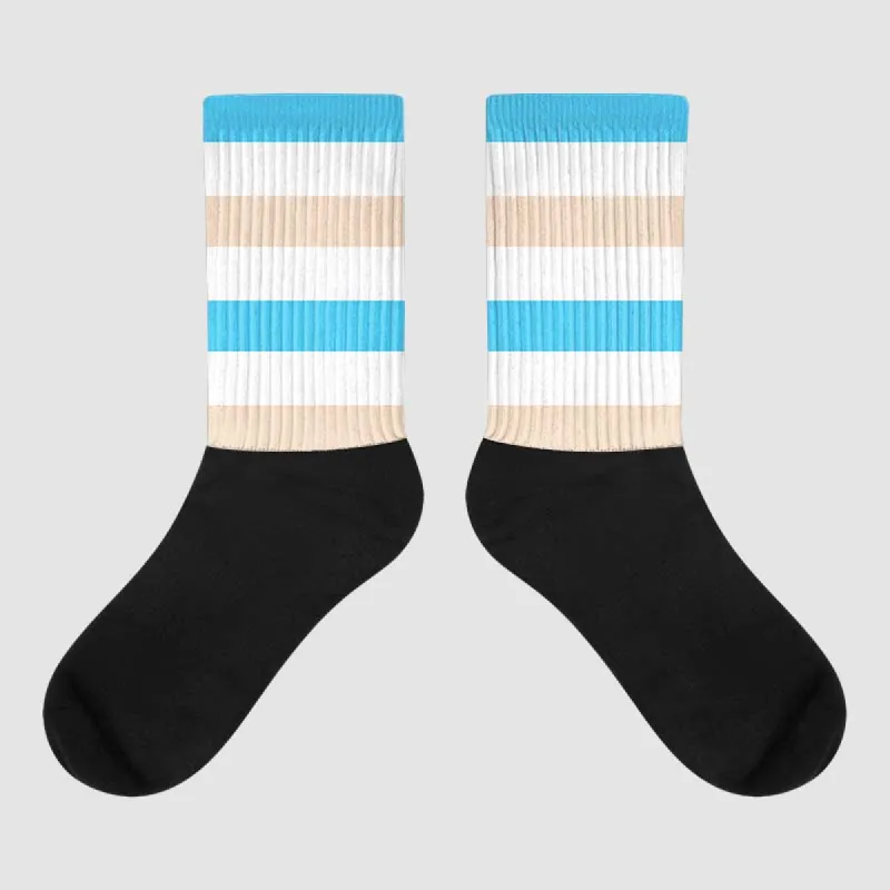Sail Black 2s DopeSkill Sublimated Socks Horizontal Stripes Graphic sold by DopeSkill