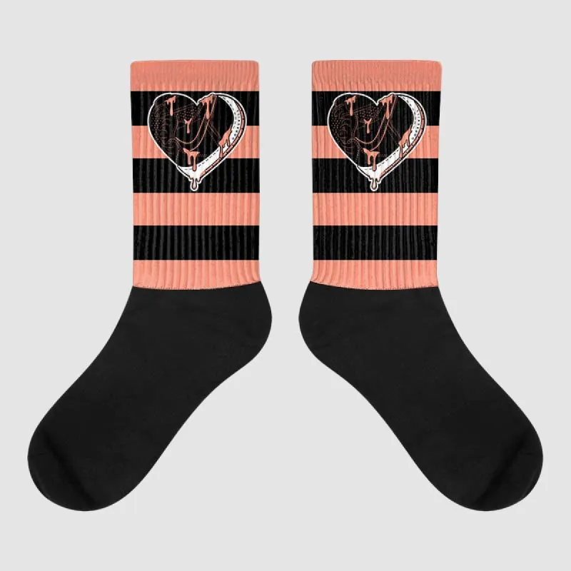 Dunk Amber Brown DopeSkill Sublimated Socks Horizontal Stripes Graphic sold by DopeSkill