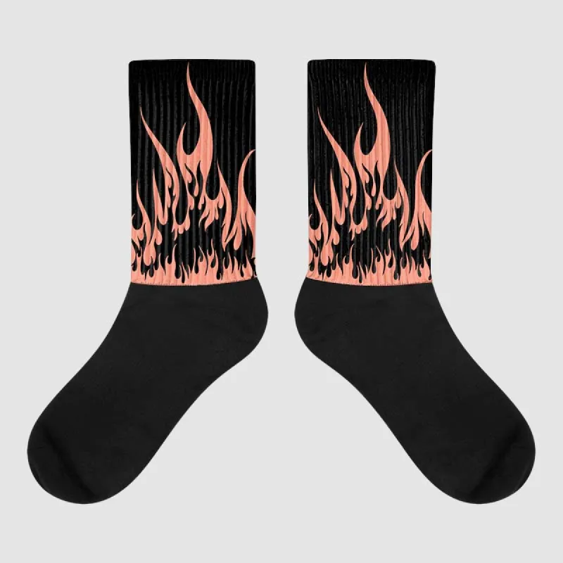 Dunk Amber Brown DopeSkill Sublimated Socks FIRE Graphic sold by DopeSkill
