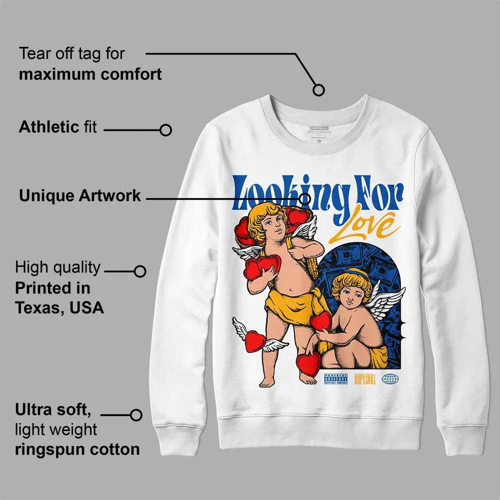 Dunk Blue Jay and University Gold DopeSkill Sweatshirt Looking For Love Graphic sold by DopeSkill product image thumbnail 3