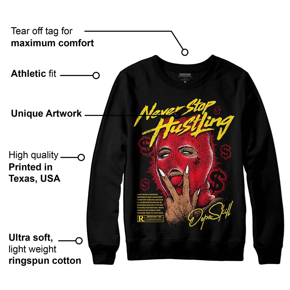 Red Thunder 4s DopeSkill Sweatshirt Never Stop Hustling Graphic sold by DopeSkill product image thumbnail 3