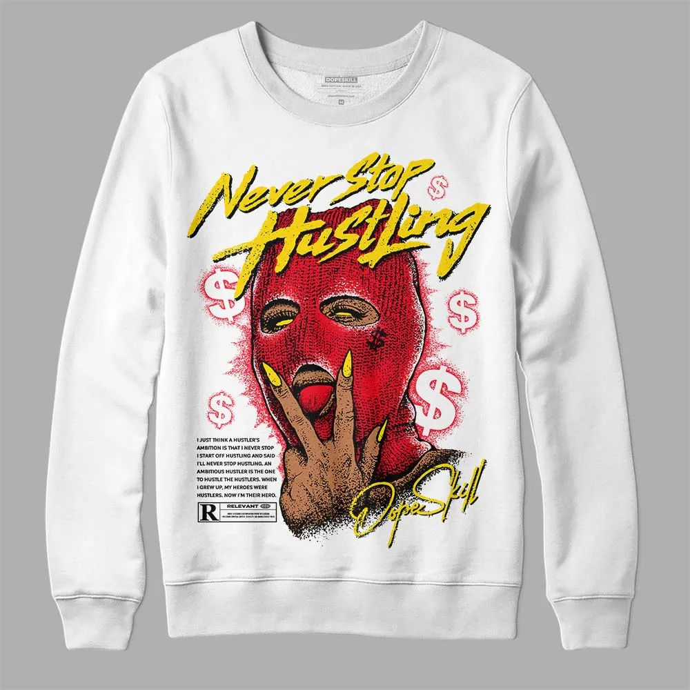 Red Thunder 4s DopeSkill Sweatshirt Never Stop Hustling Graphic sold by DopeSkill product image thumbnail 2