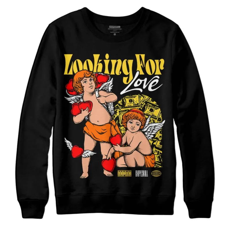 Black Tour Yellow AJ 4 Thunder DopeSkill Sweatshirt Looking For Love Graphic sold by DopeSkill