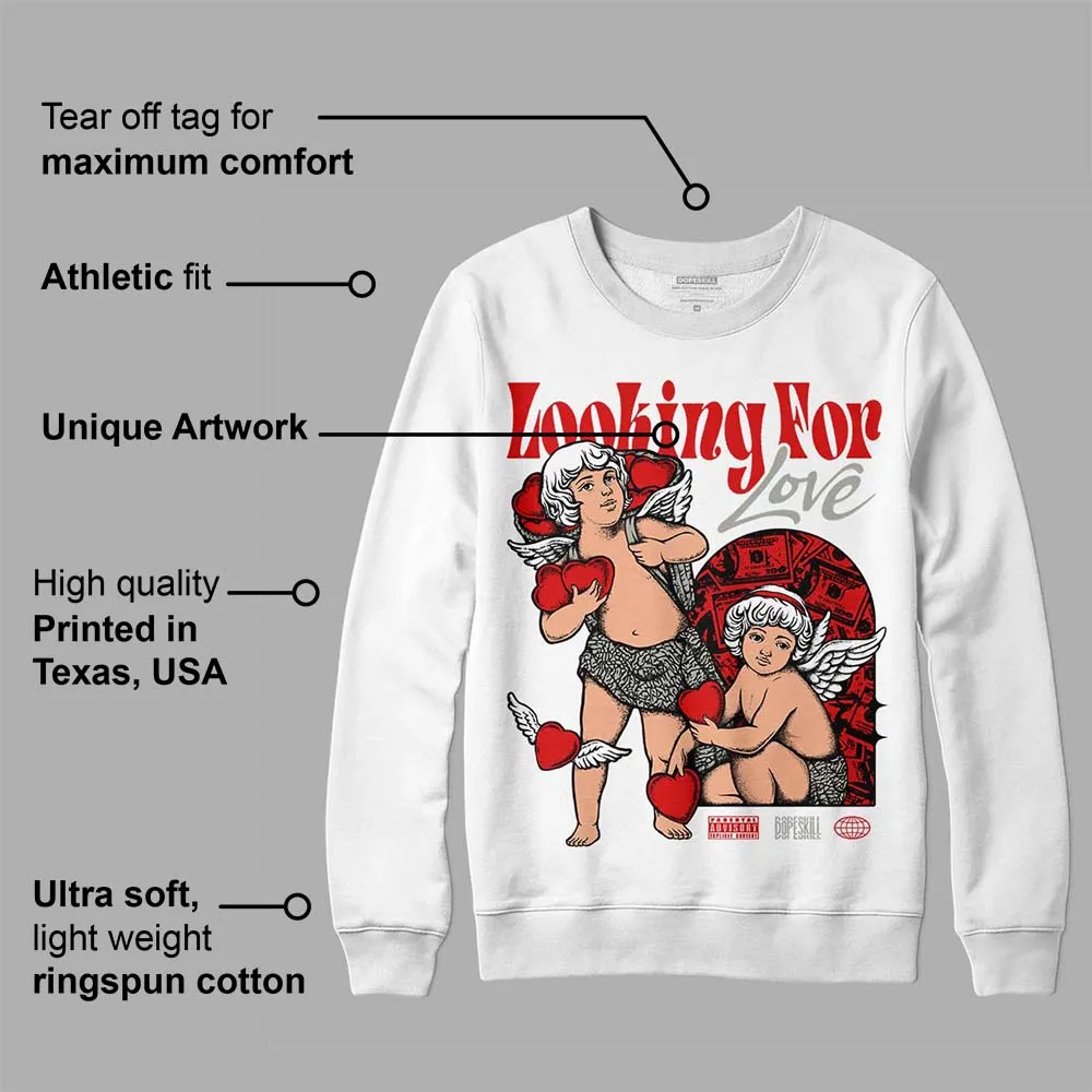 Fire Red 3s DopeSkill Sweatshirt Looking For Love Graphic sold by DopeSkill product image thumbnail 3
