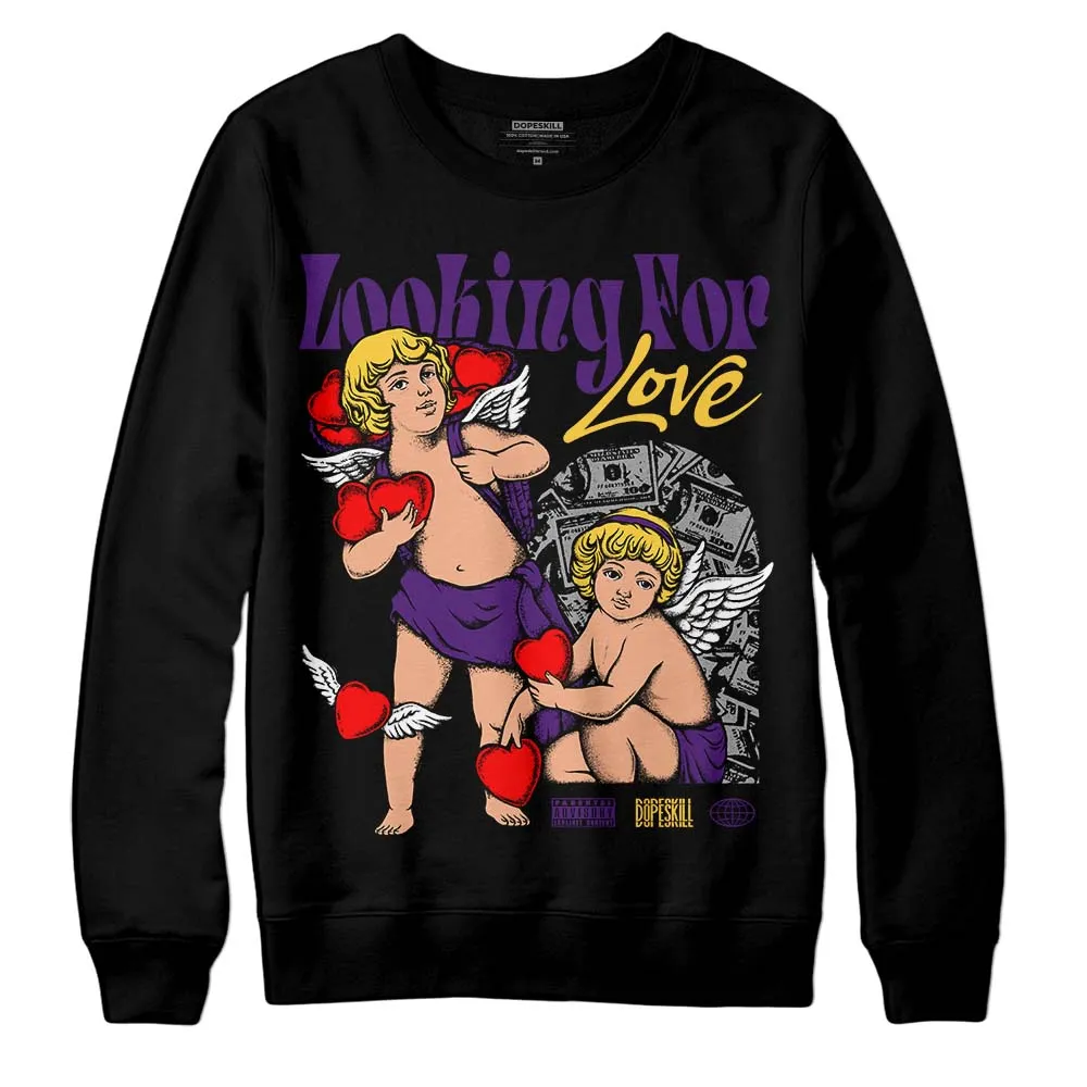 Field Purple 12s DopeSkill Sweatshirt Looking For Love Graphic sold by DopeSkill product image thumbnail 2