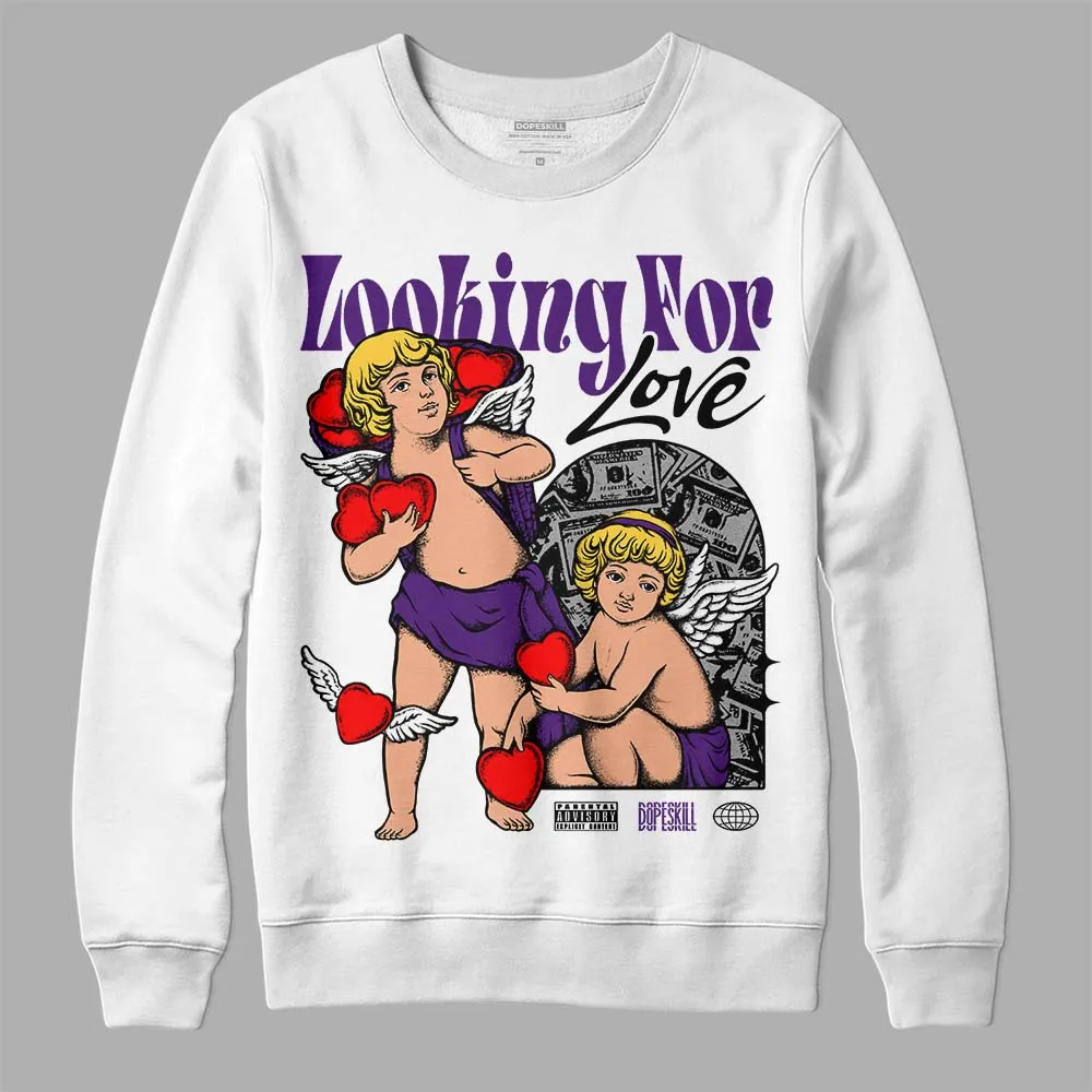 Field Purple 12s DopeSkill Sweatshirt Looking For Love Graphic sold by DopeSkill