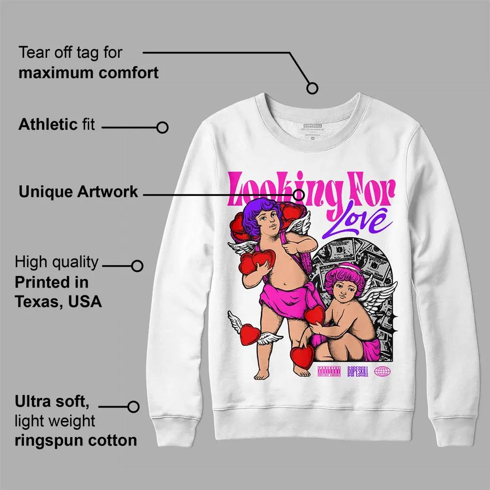 Dunk Active Fuchsia DopeSkill Sweatshirt Looking For Love Graphic sold by DopeSkill product image thumbnail 3