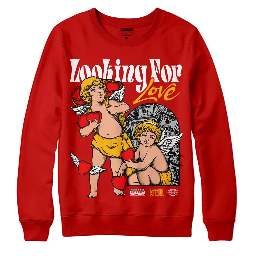 Red Collection DopeSkill Red Sweatshirt Looking For Love Graphic sold by DopeSkill