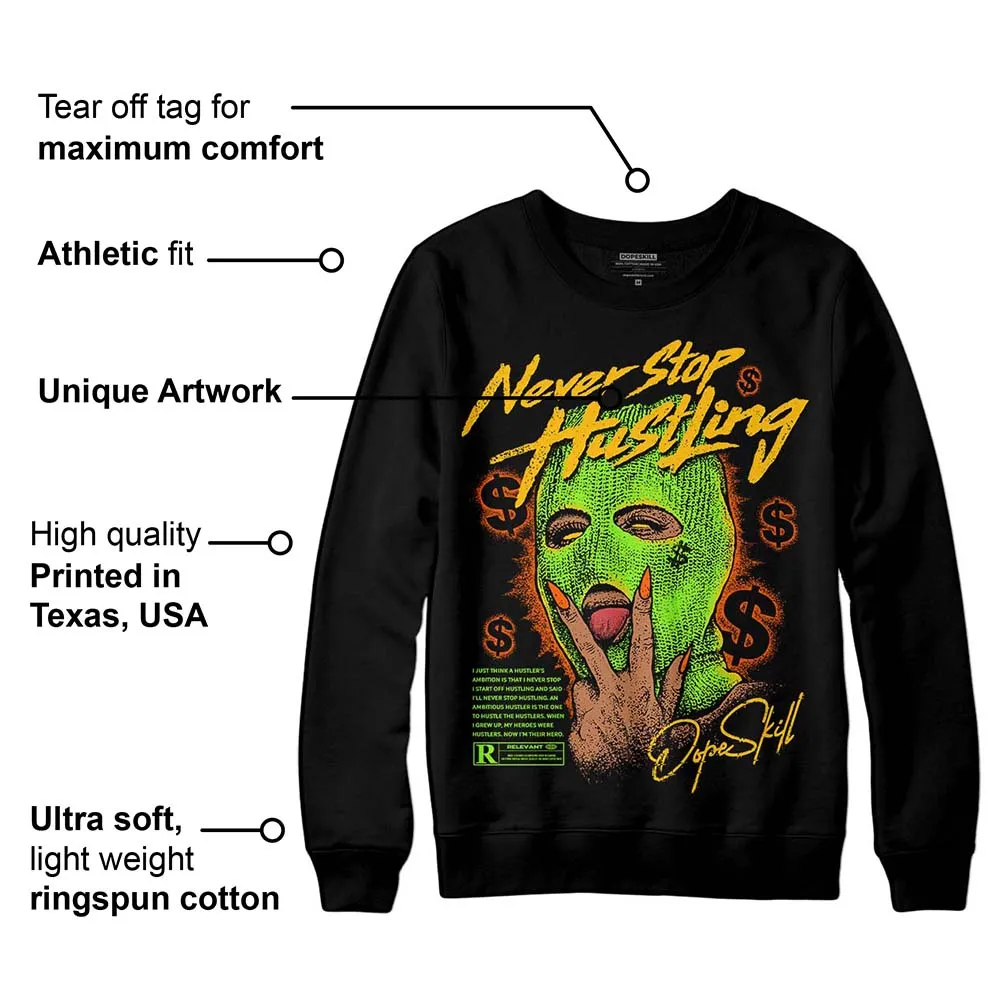 Neon Green Collection DopeSkill Sweatshirt Never Stop Hustling Graphic sold by DopeSkill product image thumbnail 3