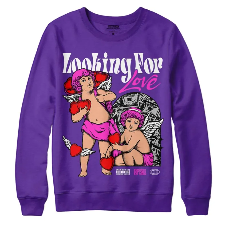 PURPLE Collection DopeSkill Purple Sweatshirt Looking For Love Graphic sold by DopeSkill