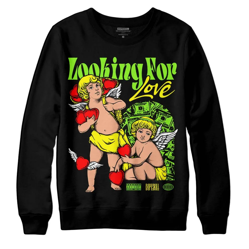Neon Green Collection DopeSkill Sweatshirt Looking For Love Graphic sold by DopeSkill