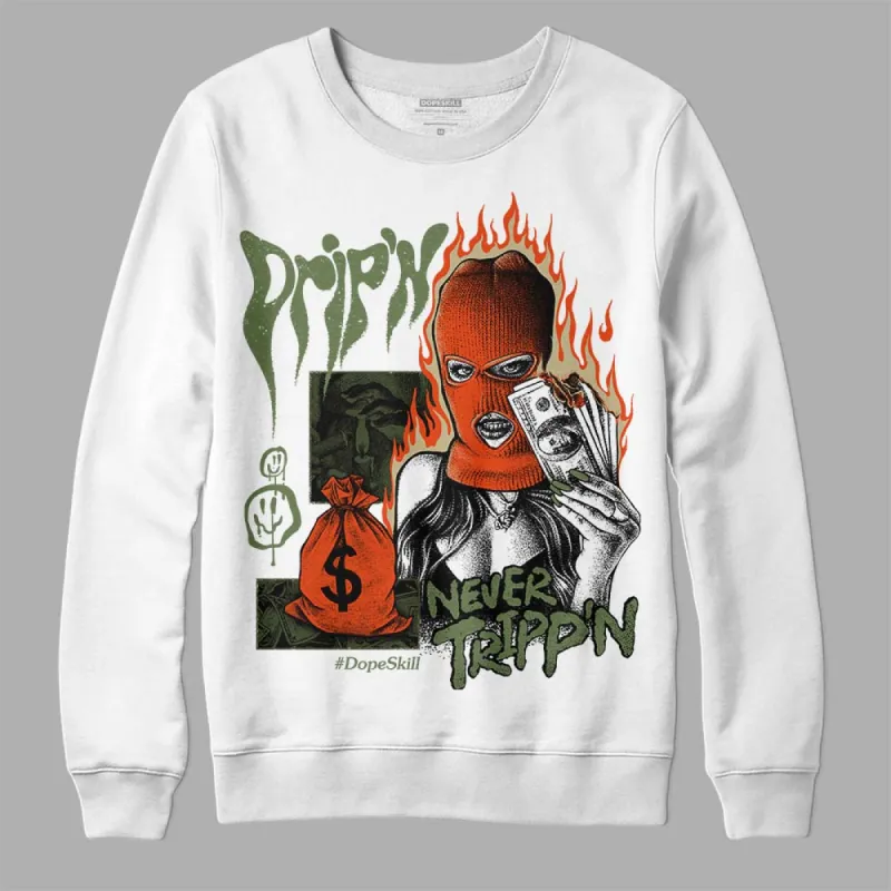 Olive Collection DopeSkill Sweatshirt Drip'n Never Tripp'n Graphic sold by DopeSkill