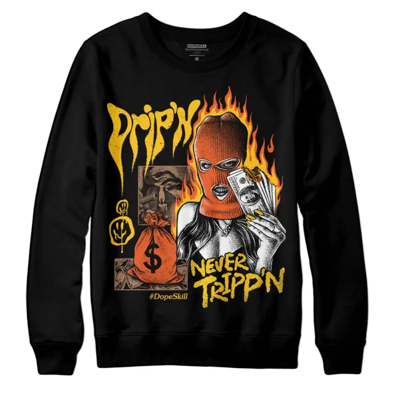 Yellow Collection DopeSkill Sweatshirt Drip'n Never Tripp'n Graphic sold by DopeSkill