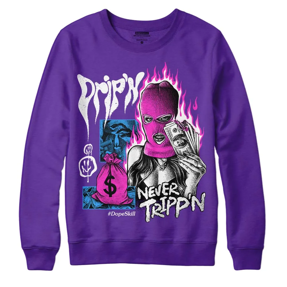PURPLE Collection DopeSkill Purple Sweatshirt Drip'n Never Tripp'n Graphic sold by DopeSkill