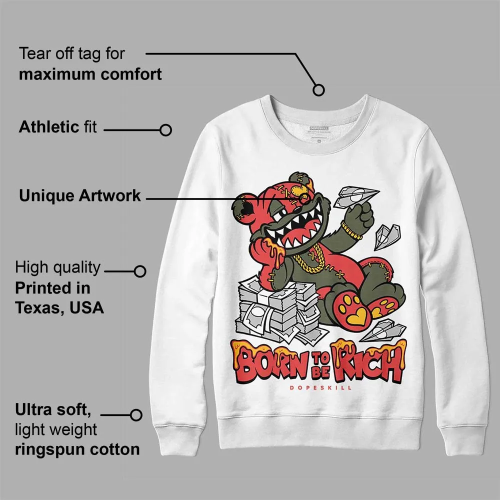 Dunk Mystic Red Cargo Khaki DopeSkill Sweatshirt Born To Be Rich Graphic sold by DopeSkill product image thumbnail 3