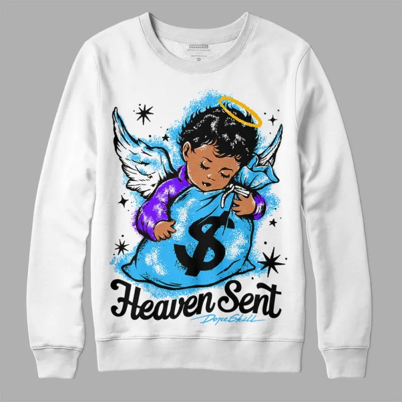 University Blue Toe 1s DopeSkill Sweatshirt Heaven Sent Graphic sold by DopeSkill