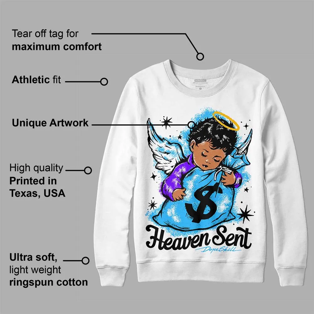 University Blue Toe 1s DopeSkill Sweatshirt Heaven Sent Graphic sold by DopeSkill product image thumbnail 3