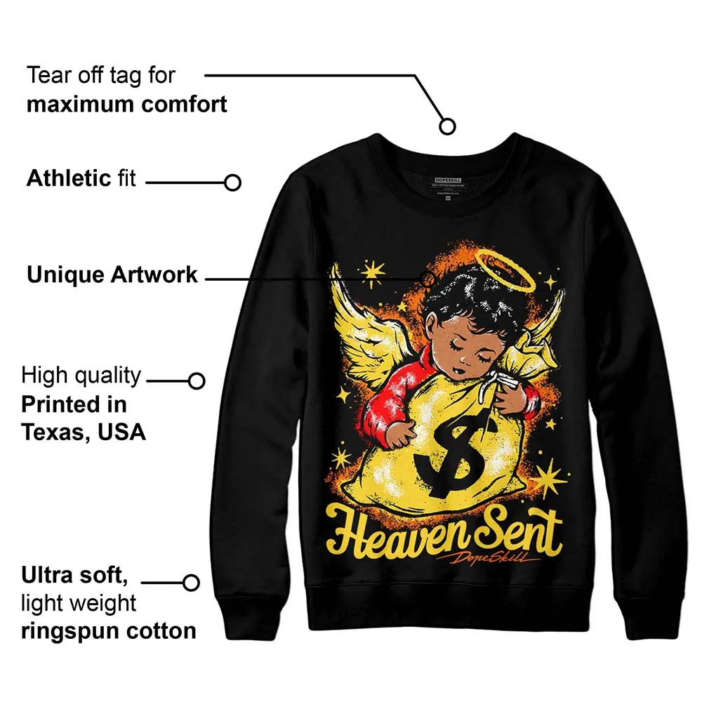 Black Tour Yellow AJ 4 Thunder DopeSkill Sweatshirt Heaven Sent Graphic sold by DopeSkill product image thumbnail 3