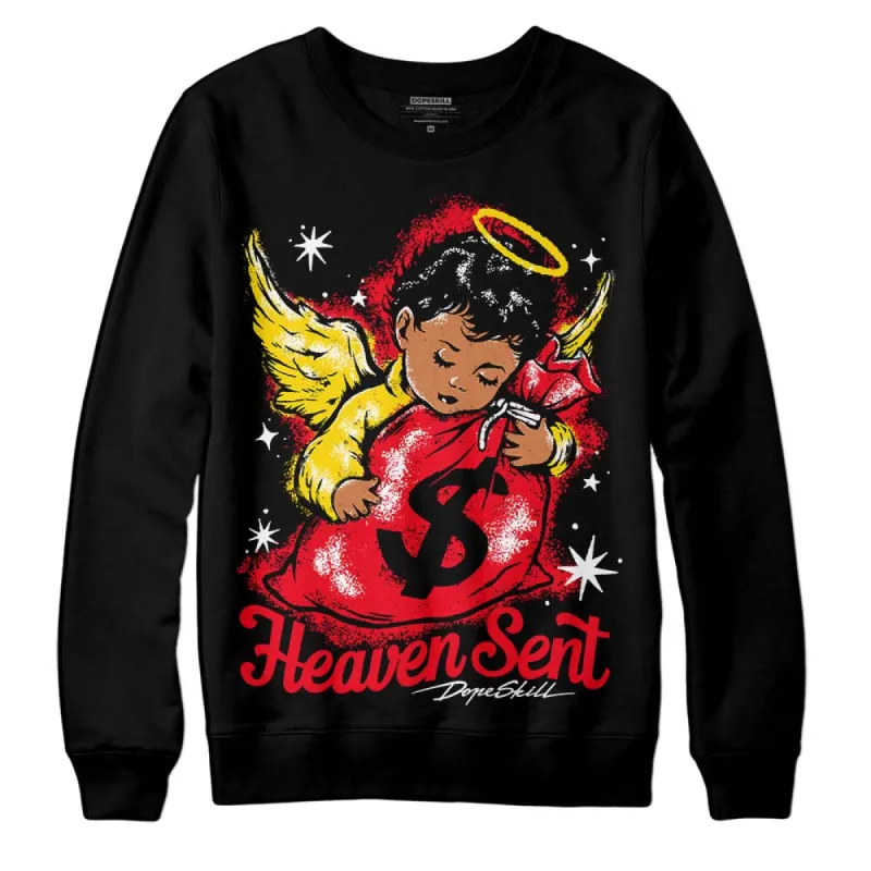 Red Thunder 4s DopeSkill Sweatshirt Heaven Sent Graphic sold by DopeSkill
