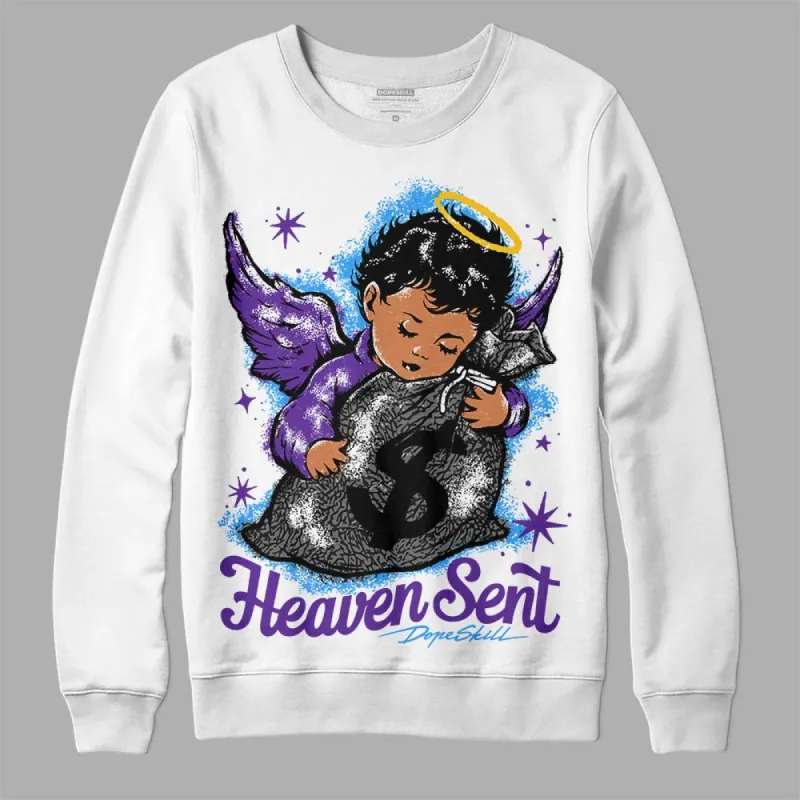 Dark Iris 3s DopeSkill Sweatshirt Heaven Sent Graphic sold by DopeSkill