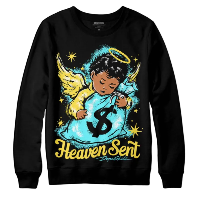 Aqua 5s DopeSkill Sweatshirt Heaven Sent Graphic sold by DopeSkill