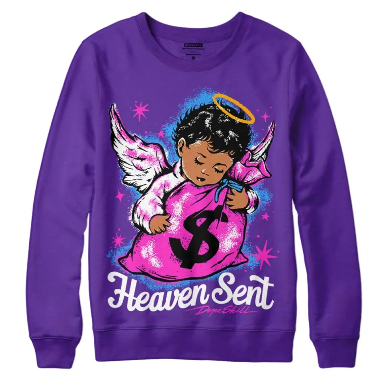 PURPLE Collection DopeSkill Purple Sweatshirt Heaven Sent Graphic sold by DopeSkill