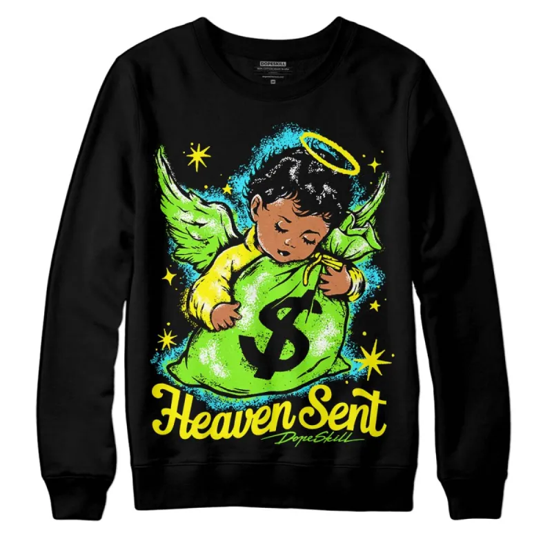 Neon Green Collection DopeSkill Sweatshirt Heaven Sent Graphic sold by DopeSkill