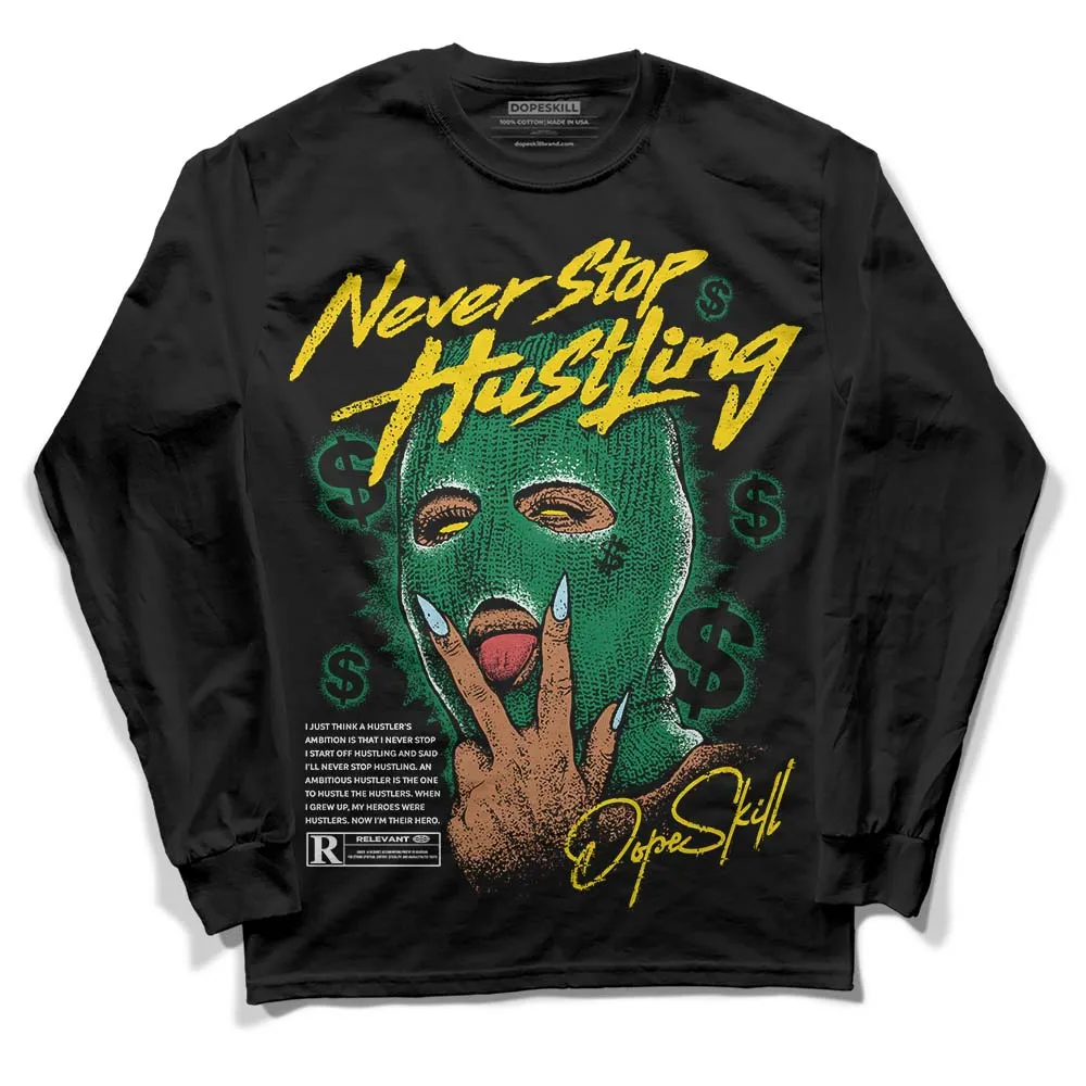 Lucky Green 5s DopeSkill Long Sleeve T-Shirt Never Stop Hustling Graphic sold by DopeSkill product image thumbnail 2