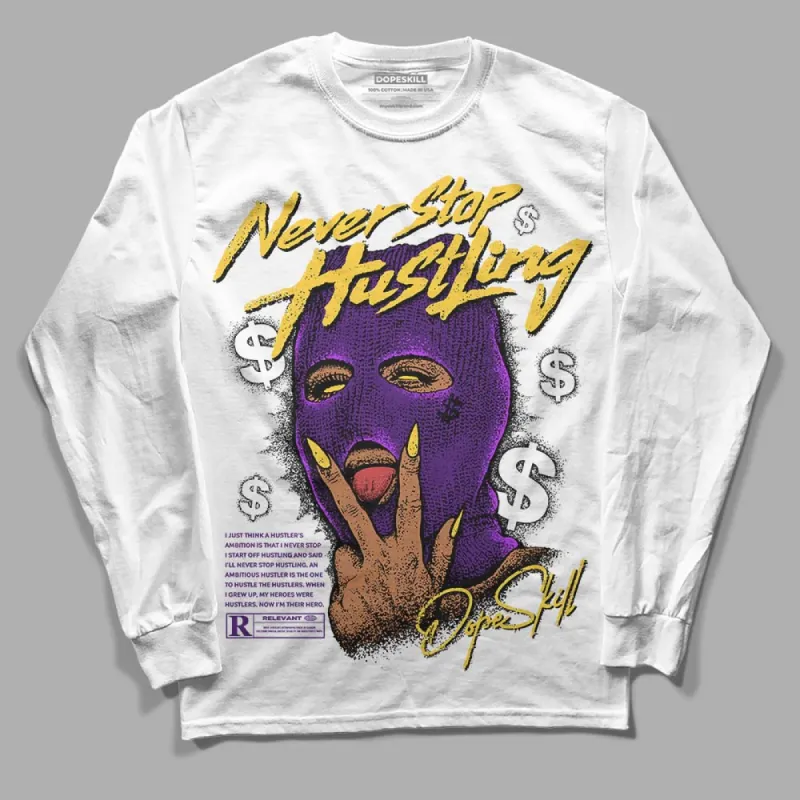 Field Purple 12s DopeSkill Long Sleeve T-Shirt Never Stop Hustling Graphic sold by DopeSkill